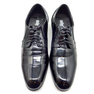 Kenneth Cole Unlisted Heel The World Black Patent Leather Oxfords Shoes Mens 7 M